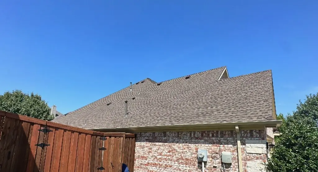Completed roof replacement project in Bullard